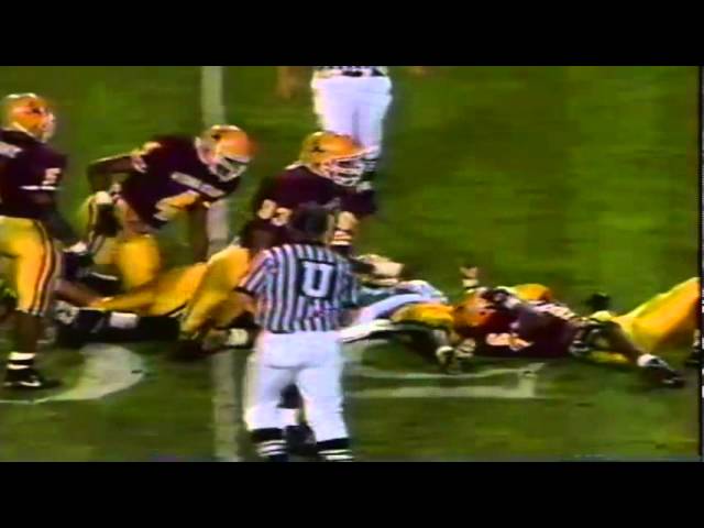 Oregon RB Donovan Moore 9 yard run vs. ASU 11-09-1991