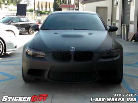 Matte Flat Black BMW M3 Vinyl Wrap