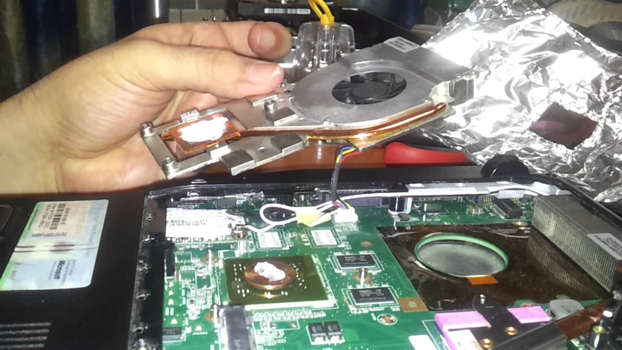 Reflow GPU chip on an ASUS F3 laptop - YouTube