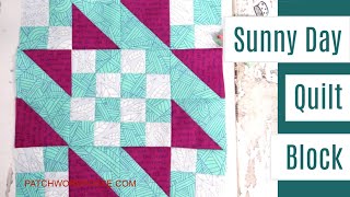 Sunny Day quilt block tutorial