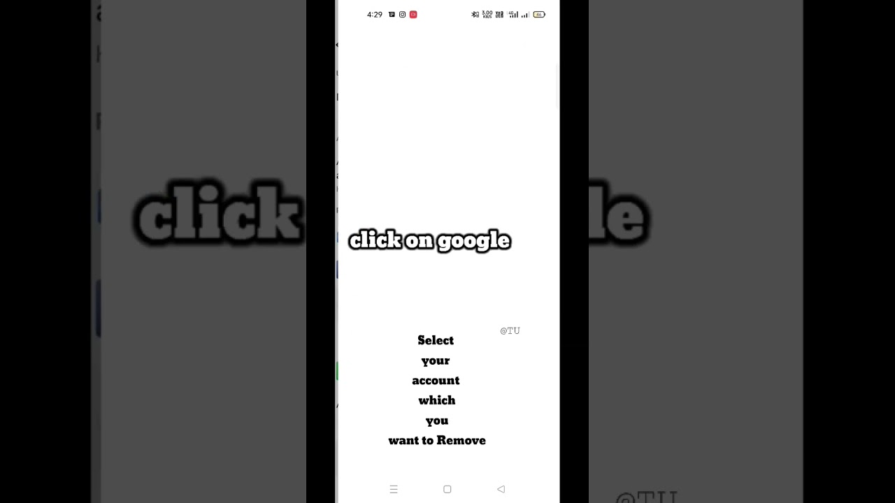 How To Remove Any Google Account In Your Mobile #shorts How To Remove Any Google Account In Your Mobile #shorts