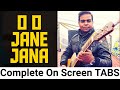 O O Jane Jana Guitar Intro Tabs and Full Song including Music on screen Tabs I Salman Khan I