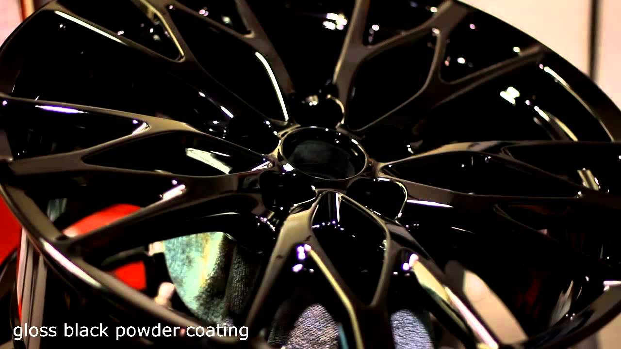 Gloss Black Powder Coated Wheels Demo - YouTube