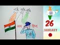 How to draw 26 January poster || 15 August drawing for kids || republic day drawing for kids