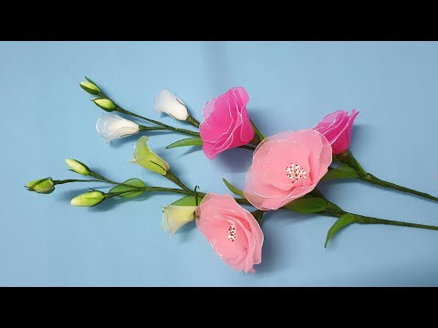Hướng dẫn Cách Làm Hoa Cát Tường Bằng Vải Voan| How to make nylon flowers?