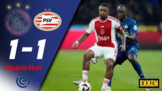 Ajax - PSV Eindhoven (1-1) | Maç Özeti | Hollanda Ligi 20. Hafta