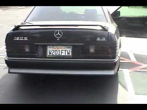 Mercedes Benz 190E 26 Exhaust Stock vs Resonator Delete