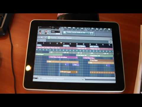 FL Studio running on PC controlled by iPad using iTeleport ...