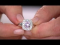2.20 ct tw Cushion Cut Kunzite & White Zircon Sterling Ring with Jennifer Coffey