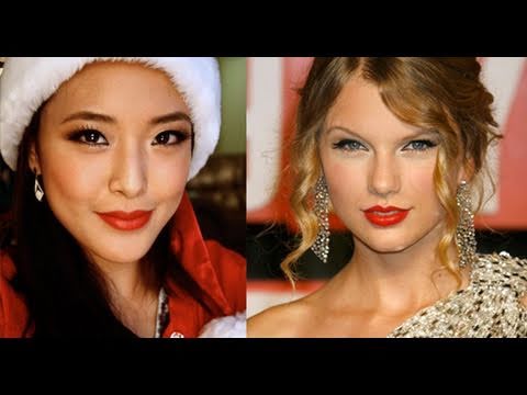 Taylor Swift Inspired Holiday Pinup Tutorial - YouTube