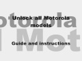 Foto pequena How to Unlock ANY Motorola - KRZR K1 PEBL U6 RAZR V3 V3i V3r V3t V3xx maxx V6 V8 V9