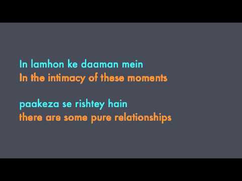 Jodhaa Akbar - In Lamhon Ke Daaman Mein Lyrics & Translation