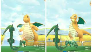 Pokemon Go - Dragonite Raid Duo by Rayquaza & Salamence(no weather boost)(marginal fail)(19/8/19 g2)