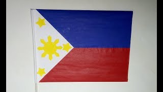 How To Make A Philippine Flag Diy School Project Philippine Flag Making Part 2