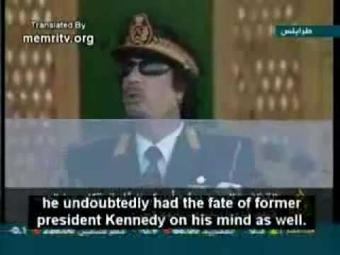 Gaddafi says JFK was assassinated by Israel