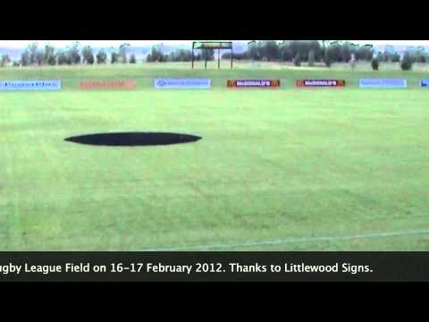 Wagga Wagga Brandmark on McDonalds Rugby League Field