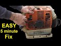 Fixing a Stihl Blower that's Hard to Start...then Runs But Dies - Easy Fix!
