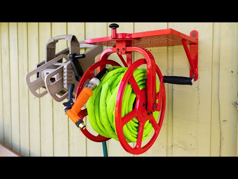 Plastic Hose Reel vs. Metal Hose Reel | Liberty Garden Hose Reel + Zero G Hose