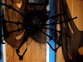ANIMATED HUGE DROPPING SPIDER (Sound Activated) Halloween Party Prop Decoration