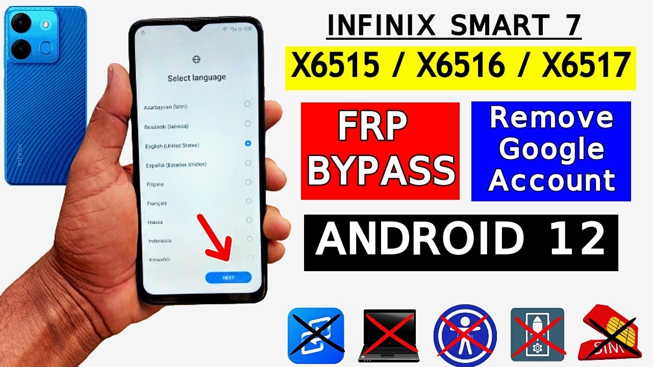 Infinix Smart 7 (X6516) FRP Bypass Android 12 Apps Not Infinix Smart 7 (X6516) FRP Bypass Android 12 Apps Not