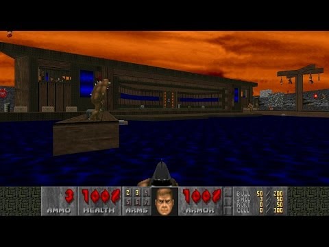 Doom2 Unholy Realms MAP 16 Dockside UV-Max in 2:38