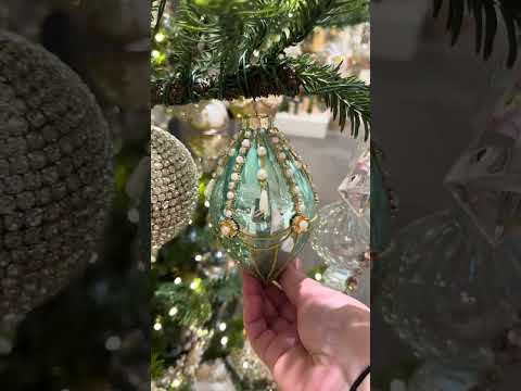 Raz 4.5" Blue and Pearl Fairground Glass Christmas Ornament 4524986 Raz 4.5" Blue and Pearl Fairground Glass Christmas Ornament 4524986