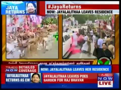 Jayalalithaa meets TN Governor to stake govt formation claim.