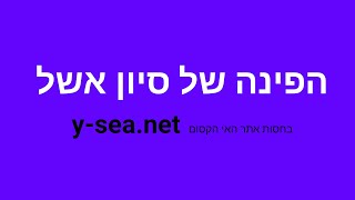 הפינה של סיון אשל : פרק 00 - מבוא