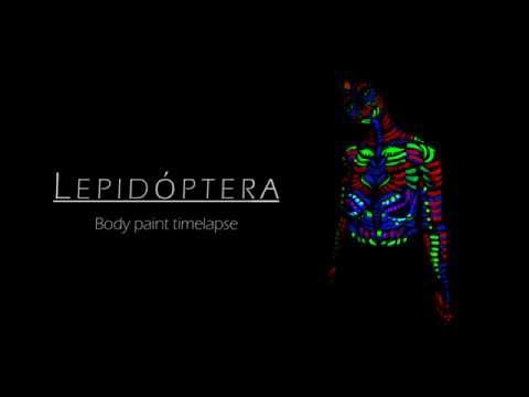 Lepidoptera - Black light body paint