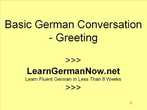 Learn How to Speak German - Beginner German Conversation - YouTube