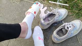 Nike Af1 Under Armour White Socks