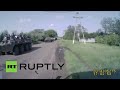 Ukraine: Ice cream truck held up by Ukrainian army near Dmitrovka