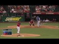TEX@LAA: Green makes a leaping catch near the wall