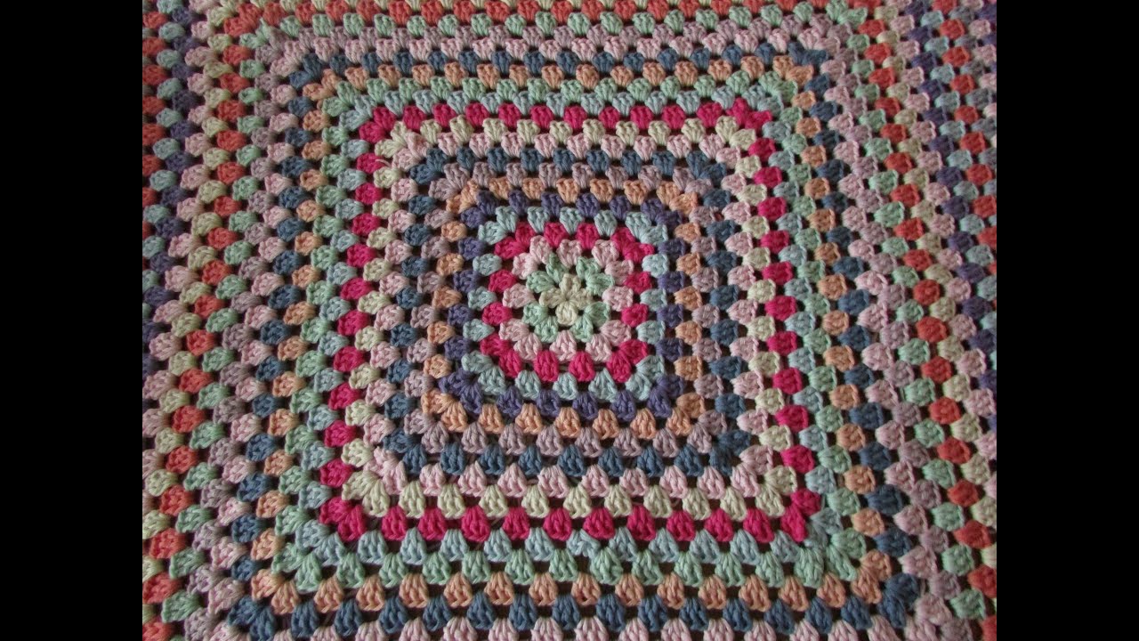 VERY EASY crochet granny square blanket - never ending crochet granny