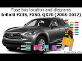 Fuse box location and diagrams: Infiniti FX35, FX50, QX70 (2008-2017)