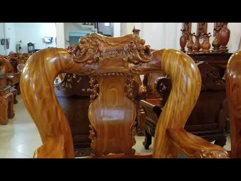 XEM KỸ BỘ BÀN GHẾ MINH QUỐC VOI CỘT 18 GỖ HƯƠNG NP ĐỒ GỖ LA XUYÊN