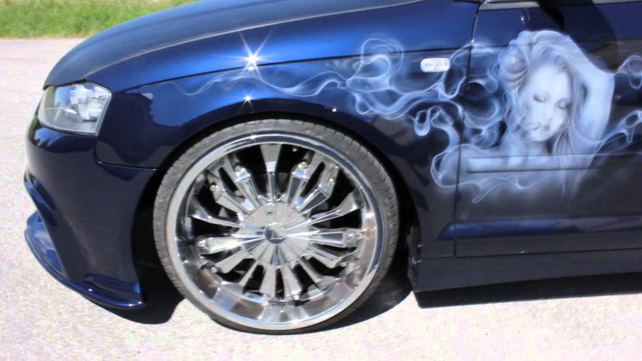 Audi A3 Airbrush Sexy Girl Smoke Design Tuning Custom ...