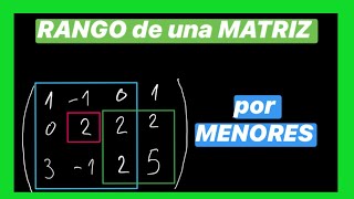 RANGO de una MATRIZ | ⭐️ MENORES o DETERMINANTES ⭐️ | Explicación con EJEMPLO RESUELTO
