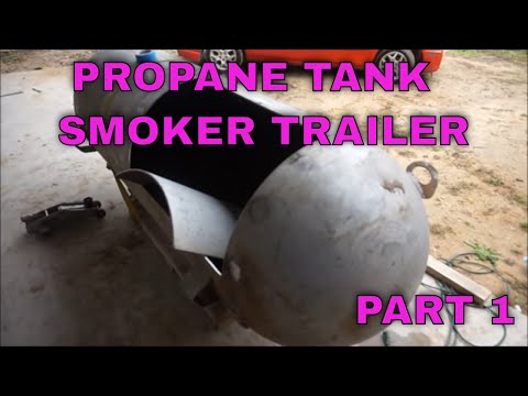 Propane tank smoker / grill trailer build Part 1