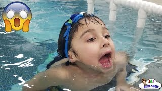 Kid swimming in the pool | Family Fun Pool Time | Kids swimming lessons | #JaiBistaShow