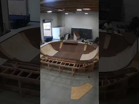 Building a perfect indoor mini bowl‼️🔨 #skate #skateboarding #miniramp #ramp #skateramp #skatelife