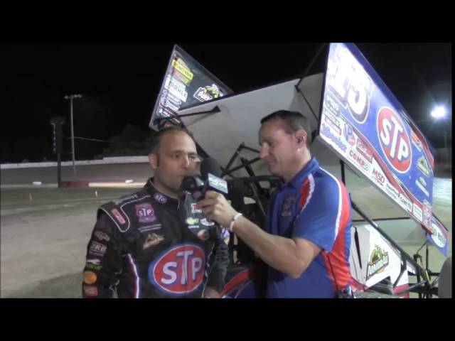 World of Outlaws STP Sprint Car Series Victory Lane from Fulton Speedway