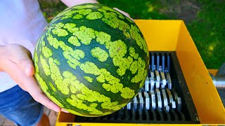 Watermelon Vs Shredding Machine!
