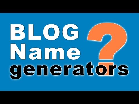 VIDEO : get awesome blog name ideas with this 3 name generators - deciding on a name is an important first step while starting a blog. get some pointers on how to go about choosing that one perfect ...