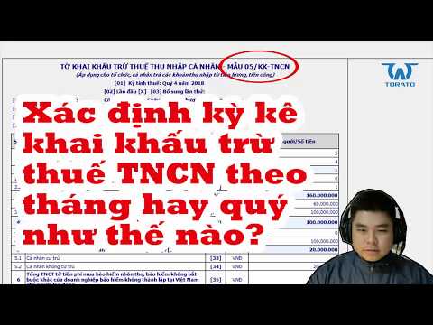 Video hướng dẫn cách lập tờ khai khấu trừ thuế tncn mẫu 05/kk-tncn