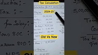 Tax Calculation 2024-25.