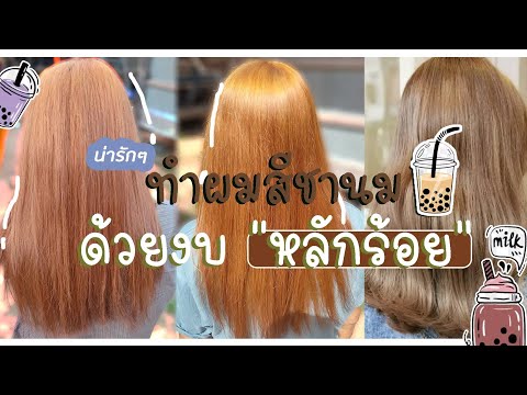 HOW TO ทำสีผมชานม "หลักร้อย " กัดผมผมไม่เสีย จากผมดำ | nongmchannel