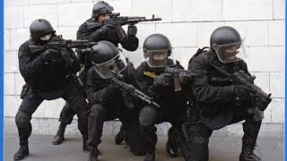 захват грабителей банка при силовой поддержке бойцов СОБР