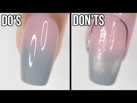 DOs & DON'Ts: OmbrÃ© Nails | how to do ombrÃ© nails with regular polish - YouTube