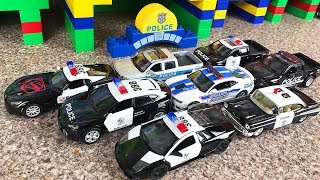 My collection Police Car toys - Garage Constructor Play Car toy videos for kids